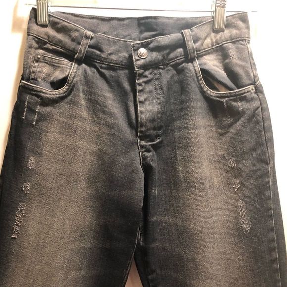 Dior for Girls, Distressed Gray Jeans, Sz 12A NWOT - Picture 2 of 8